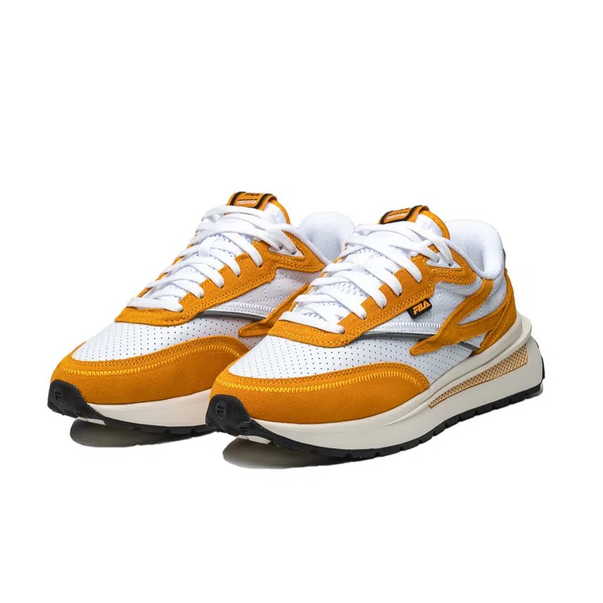 Tenis Fila Renno Blanco Amarillo de Caballero Original.