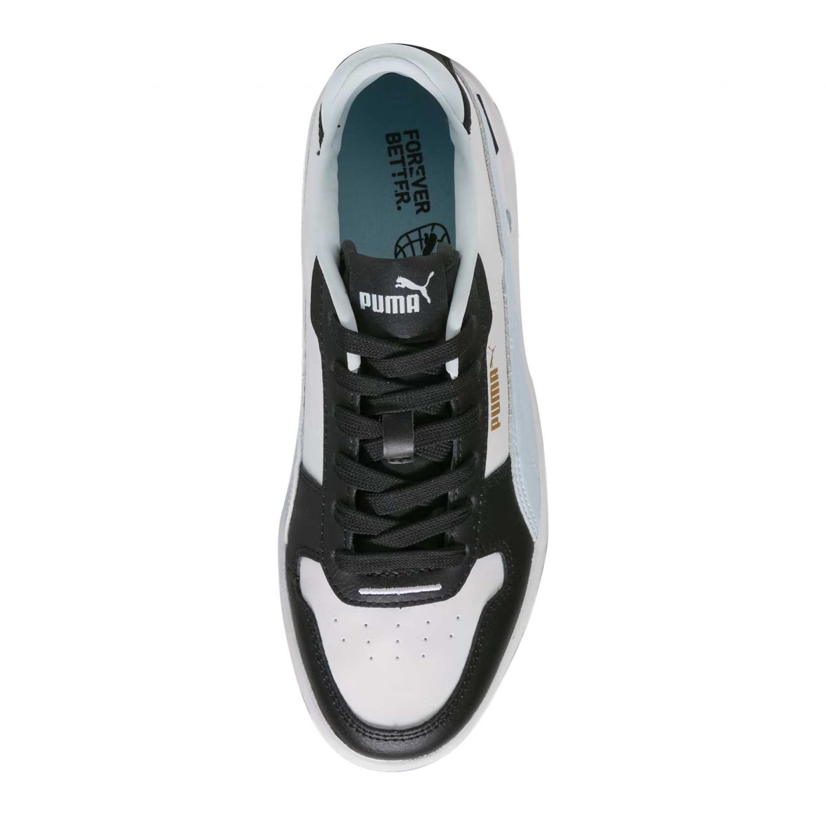 Tenis Puma Carina Plataforma Blanco Azul de Dama Original.