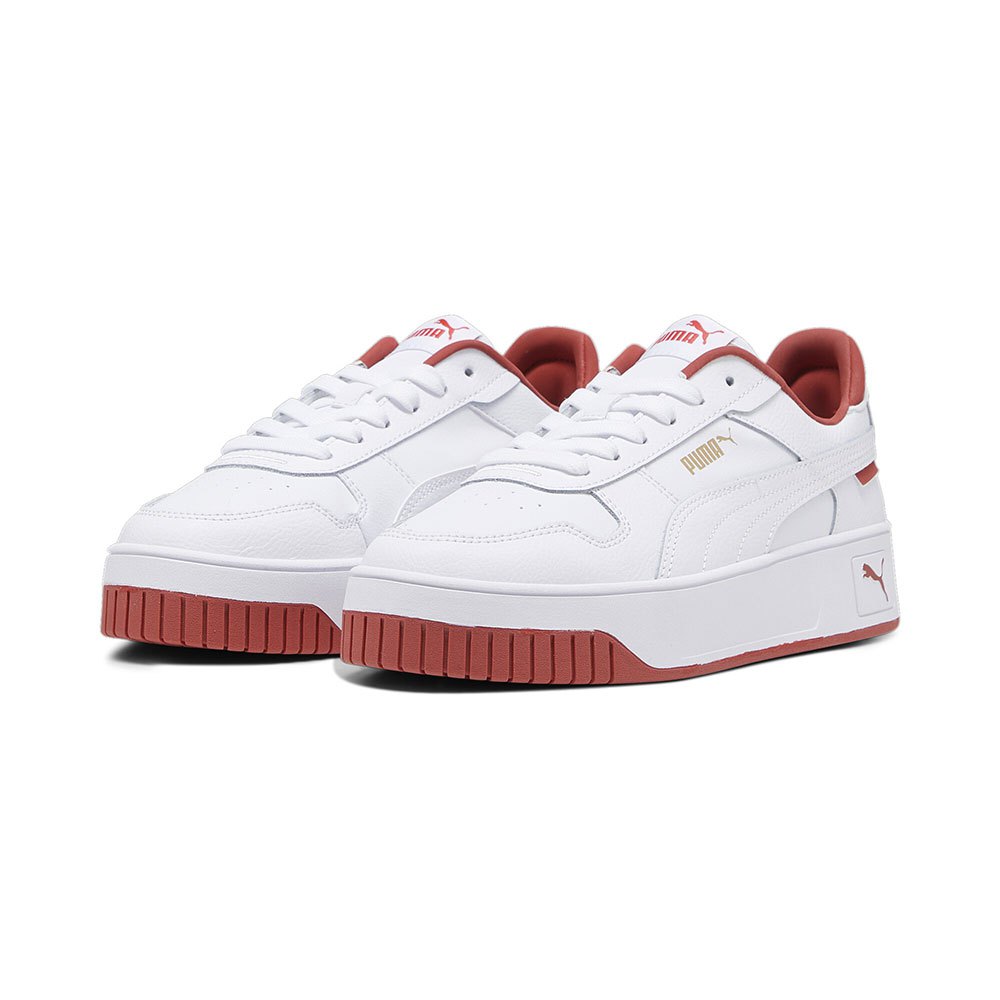 Tenis Puma Carina Plataforma Blanco Coral De Dama Original.