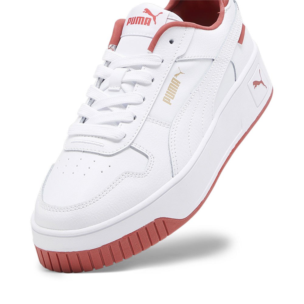 Tenis Puma Carina Plataforma Blanco Coral De Dama Original.