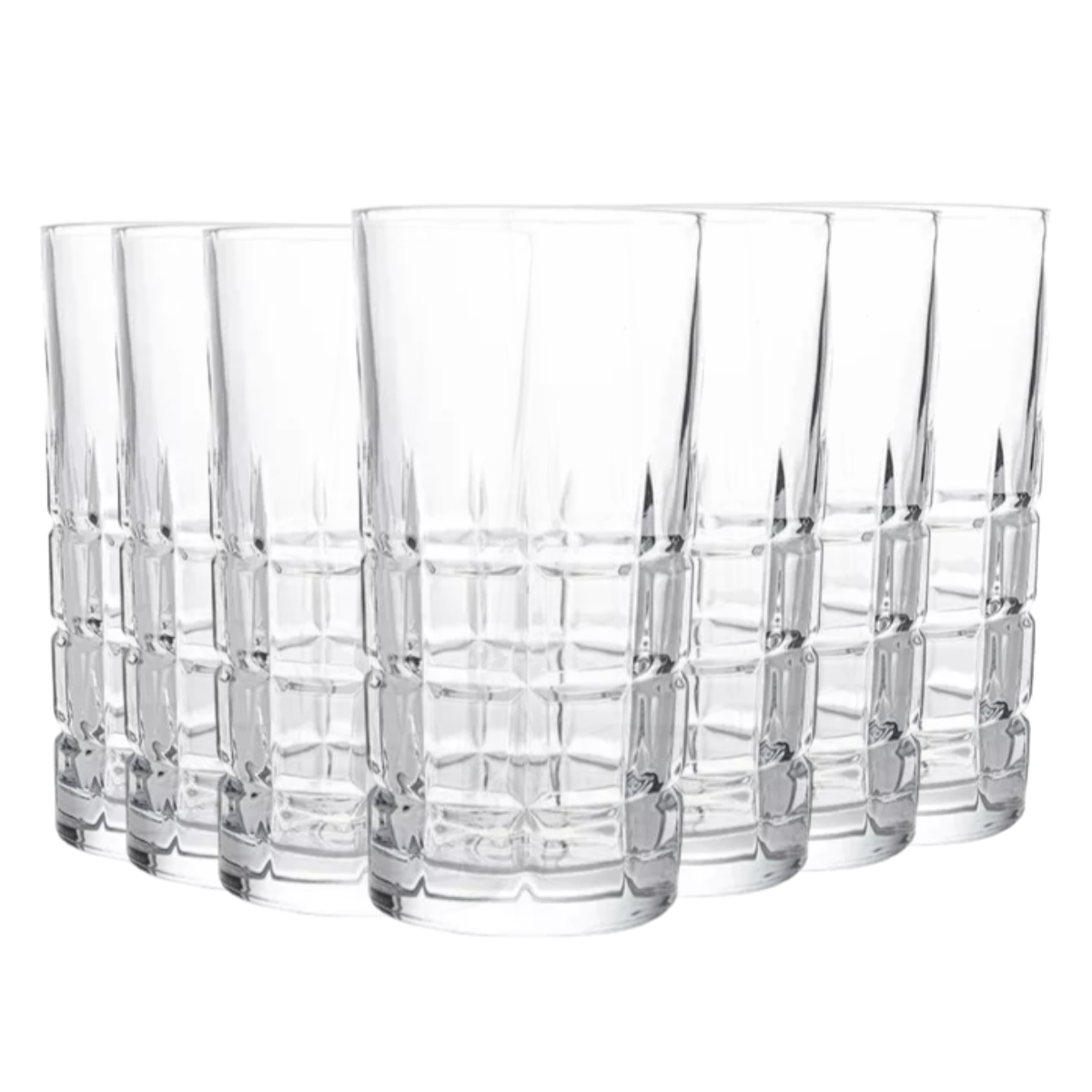 24 Vasos De Vidrio Cortado Cristal Lusion Stovmex Mayoreo