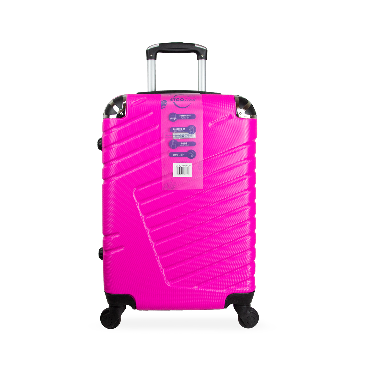 Maleta De Viaje Ligera 10 kgs.  Equipaje Ruedas De Mano Etco Travel color Fucsia Avion Barata