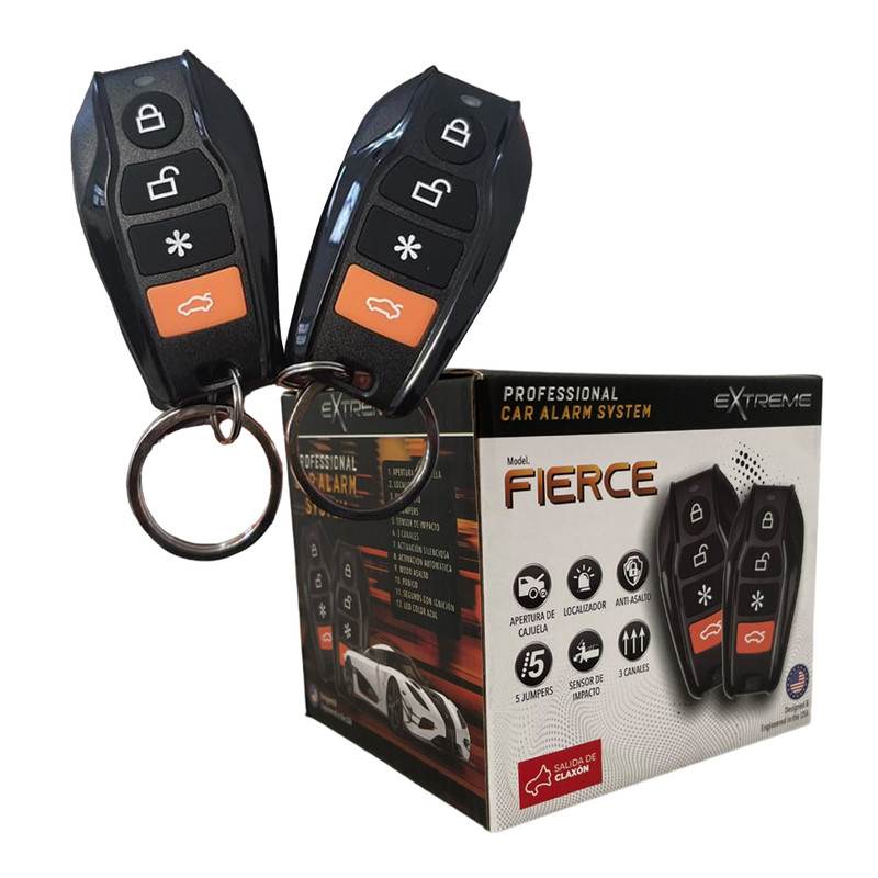 Alarma para Auto Extreme Fierce ELEXFI con sensor de doble impacto 17 funciones.