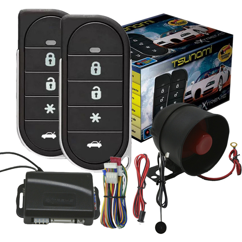 Alarma para Auto Extreme Tsunami ALEXTSU sensor de impacto 4 canales 17 funciones.
