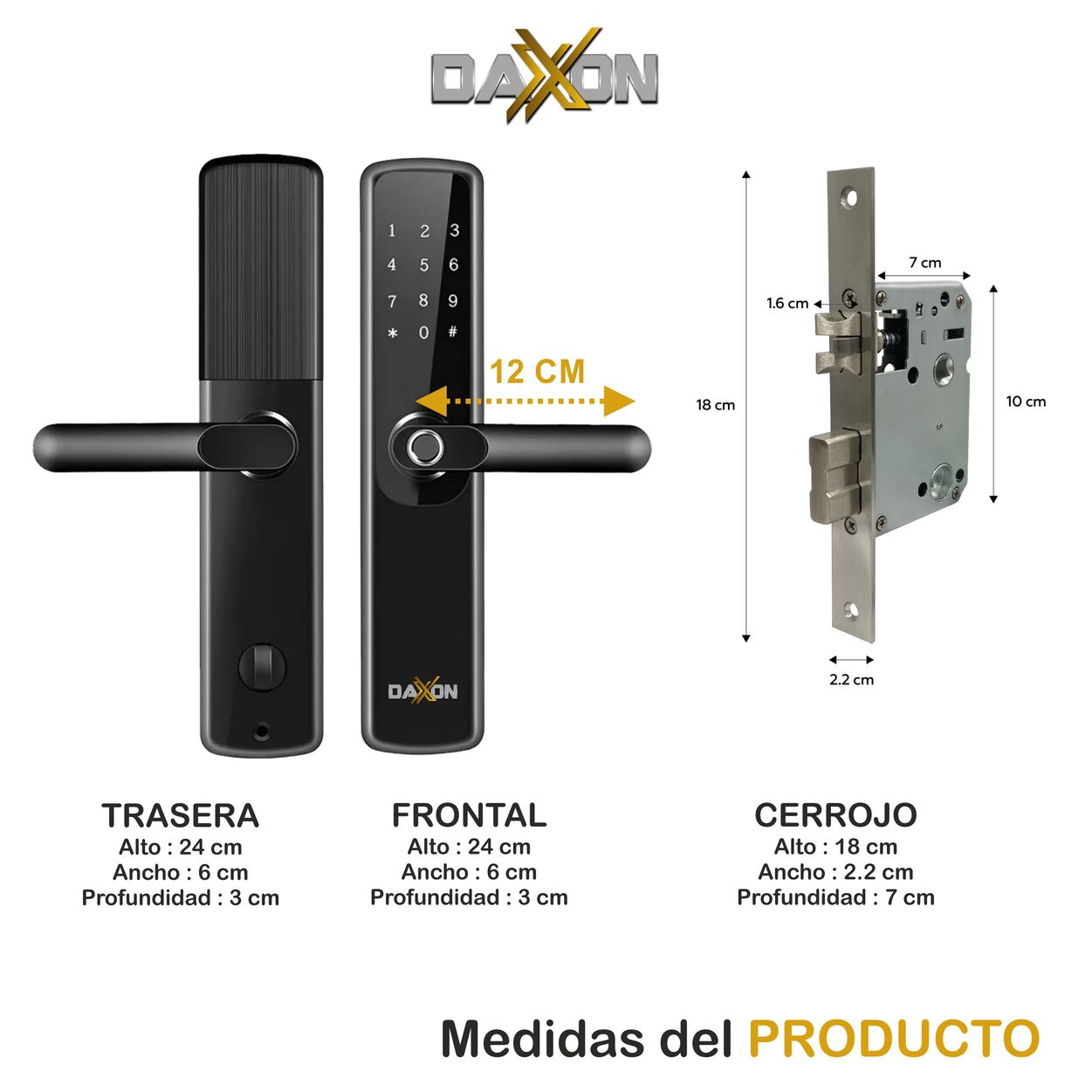 Chapa Cerradura Daxxon B32 Smart Ideal Para Exteriores O Interiores