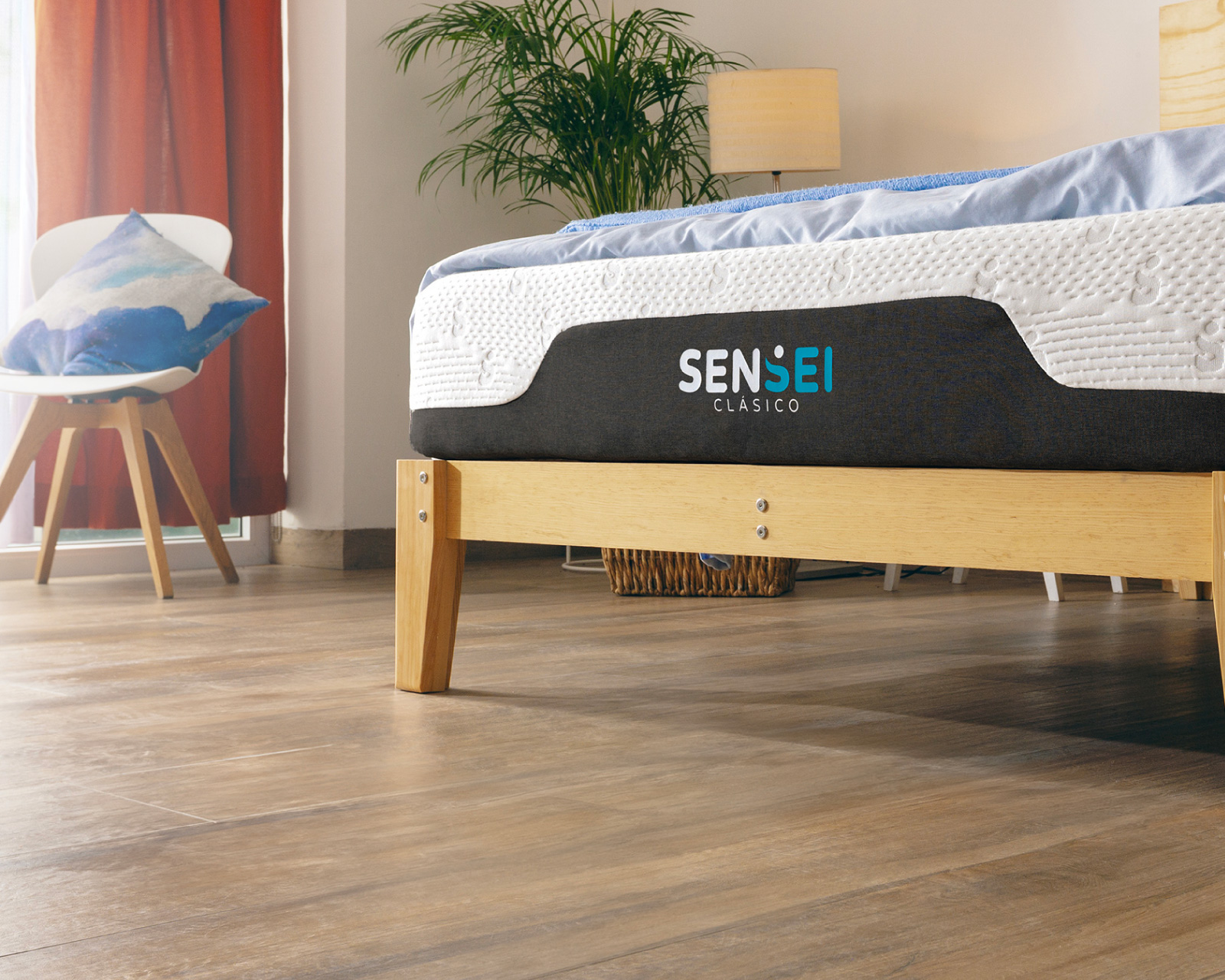 Base De Madera Armable Sensei Nigra Matrimonial