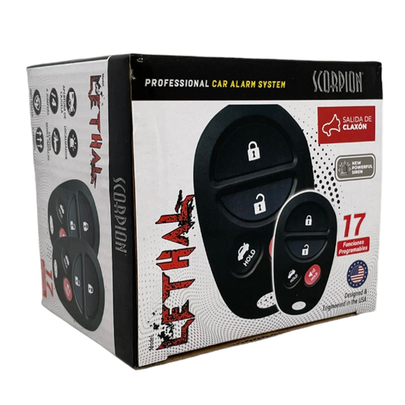 Alarma para Auto Scorpion Lethal ALSCLE 17 funciones.