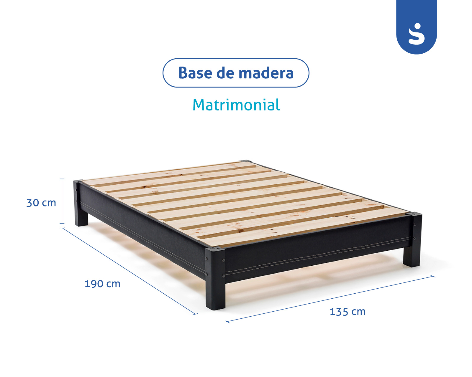 Base de madera armable Matrimonial SenSei