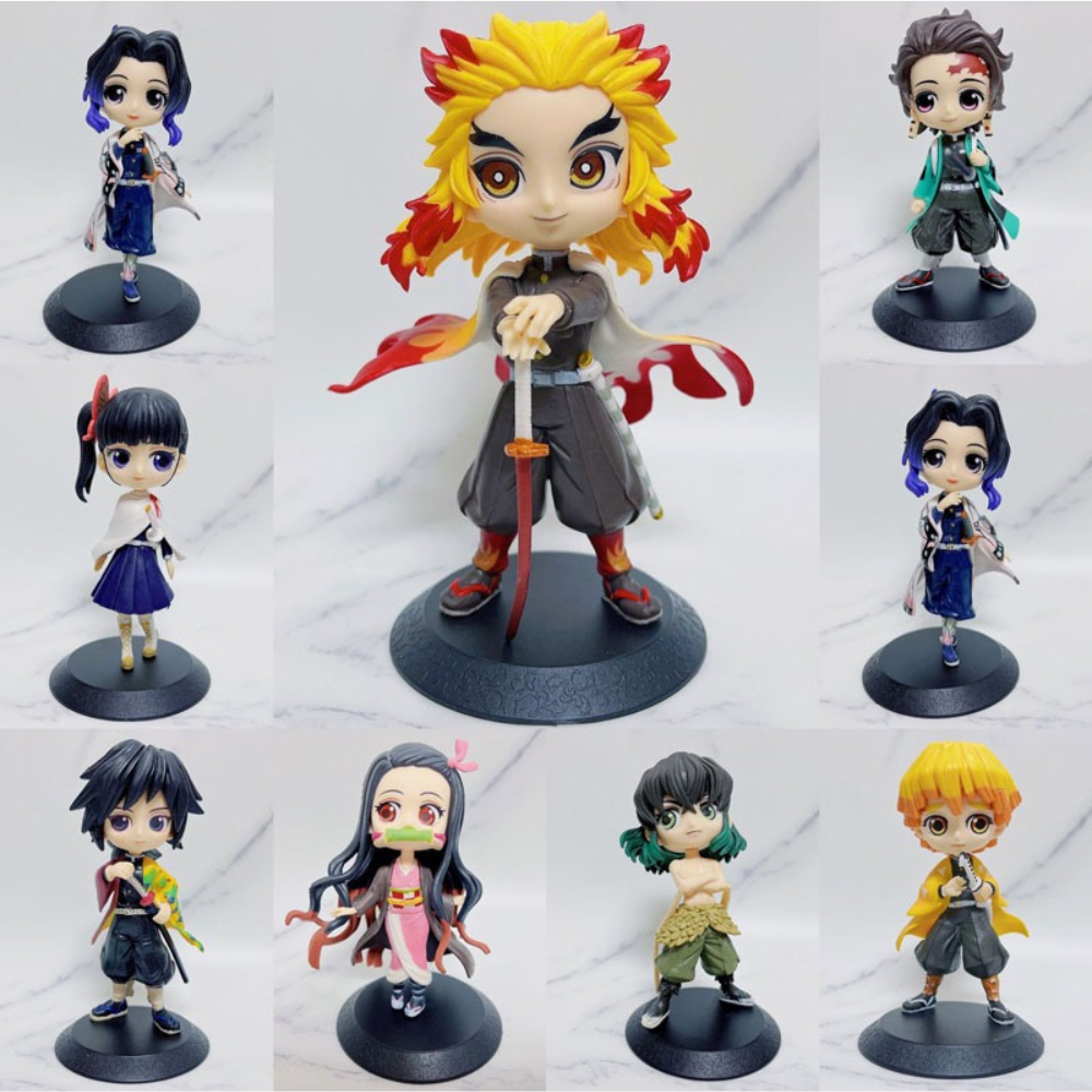 Set 8 Figuras Anime Demon Slayer Kimetsu No Yaiba 15cm