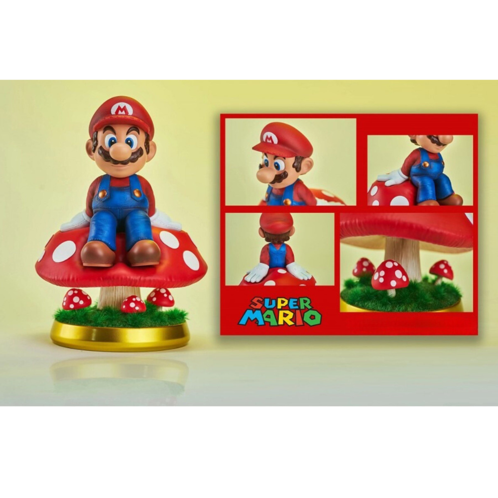 Figura de Super Mario con Luz y Sonido, Lámpara Super Mario del Reino Champiñón, Figura de Mario, Decoración de Escritorio, Habitación, Juguetes para Niños, Regalo (Mario), Tamaño 25 cm..