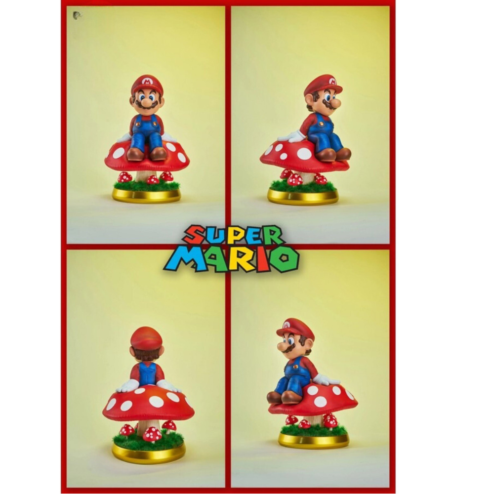 Figura de Super Mario con Luz y Sonido, Lámpara Super Mario del Reino Champiñón, Figura de Mario, Decoración de Escritorio, Habitación, Juguetes para Niños, Regalo (Mario), Tamaño 25 cm..