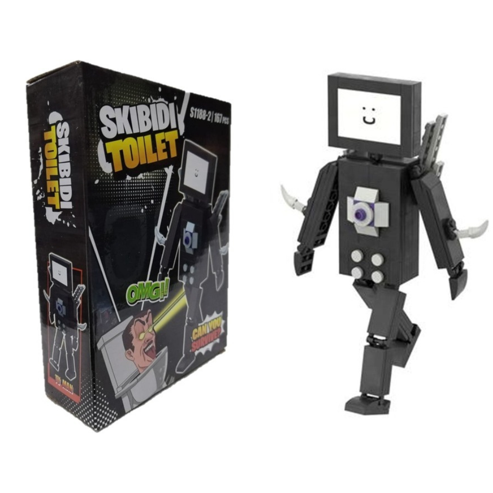 Figura Skibidi Toilet TV Man Mini  Bloques Armables