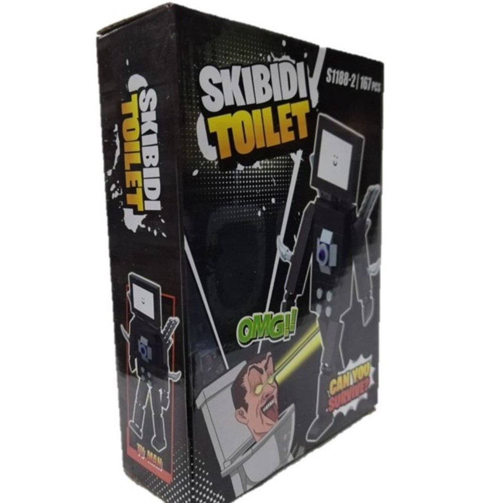 Figura Skibidi Toilet TV Man Mini  Bloques Armables