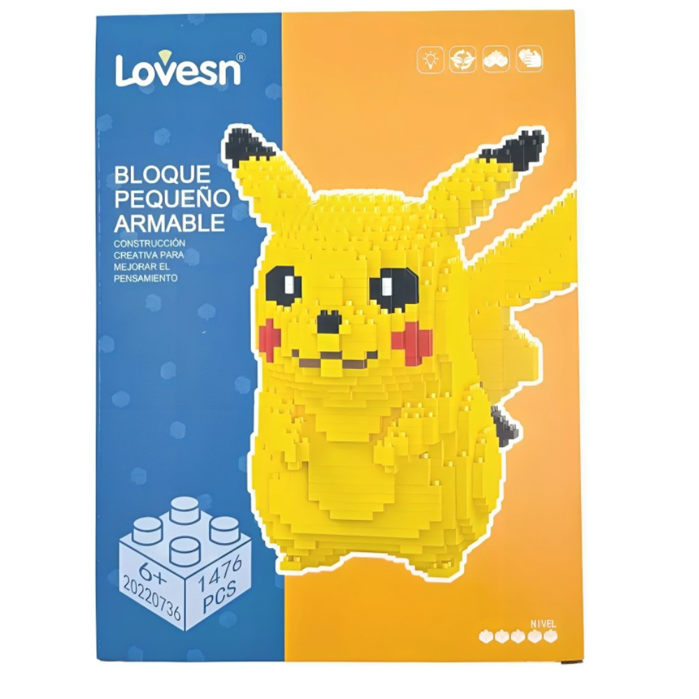 Set Bloques De Construcción 3d Pikachu De Pokemon Mini Block