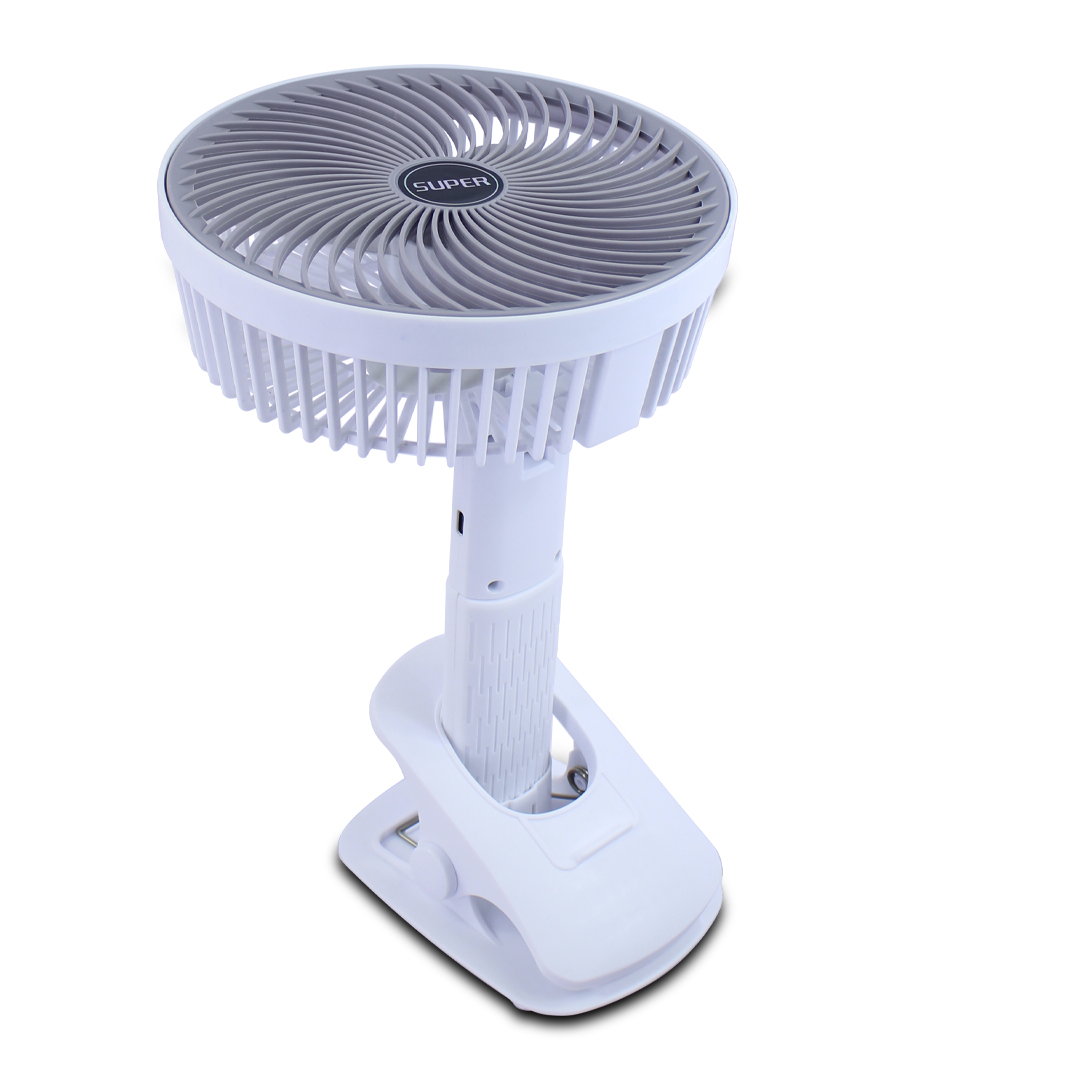 Ventilador De Ecritorio Fan Recargable Con Pinza Clip