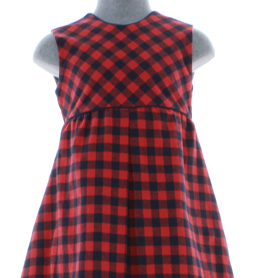 Vestido Para Niña Color Rojo Cuadros 1 A 8 Años 3715.