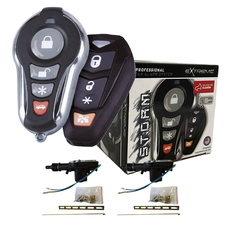 Kit de Actuador con Alarma para Auto Extreme Storm ALEXST 1 via 17 funciones.