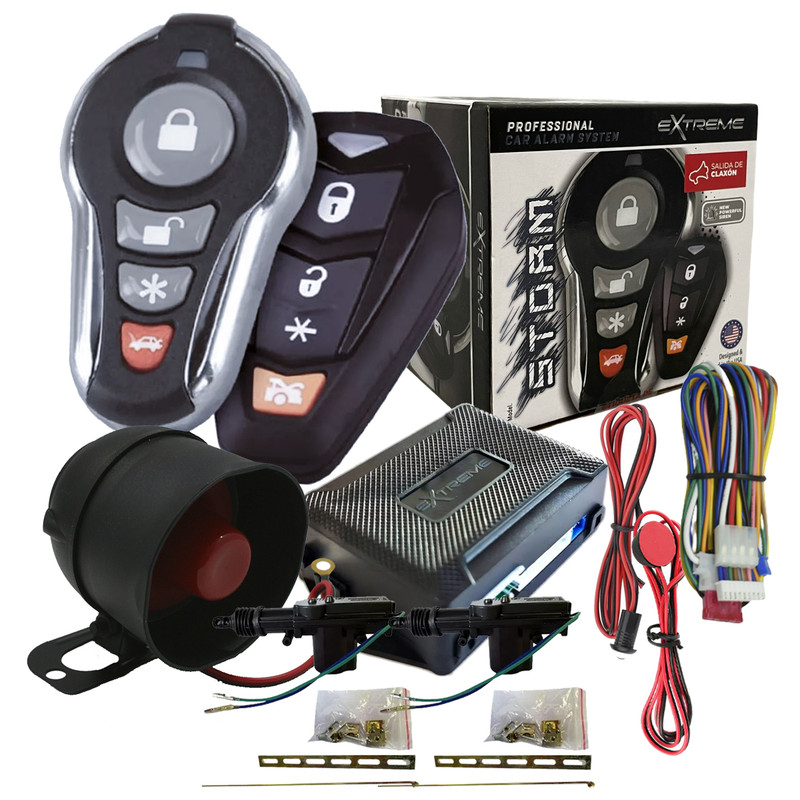 Kit de Actuador con Alarma para Auto Extreme Storm ALEXST 1 via 17 funciones.