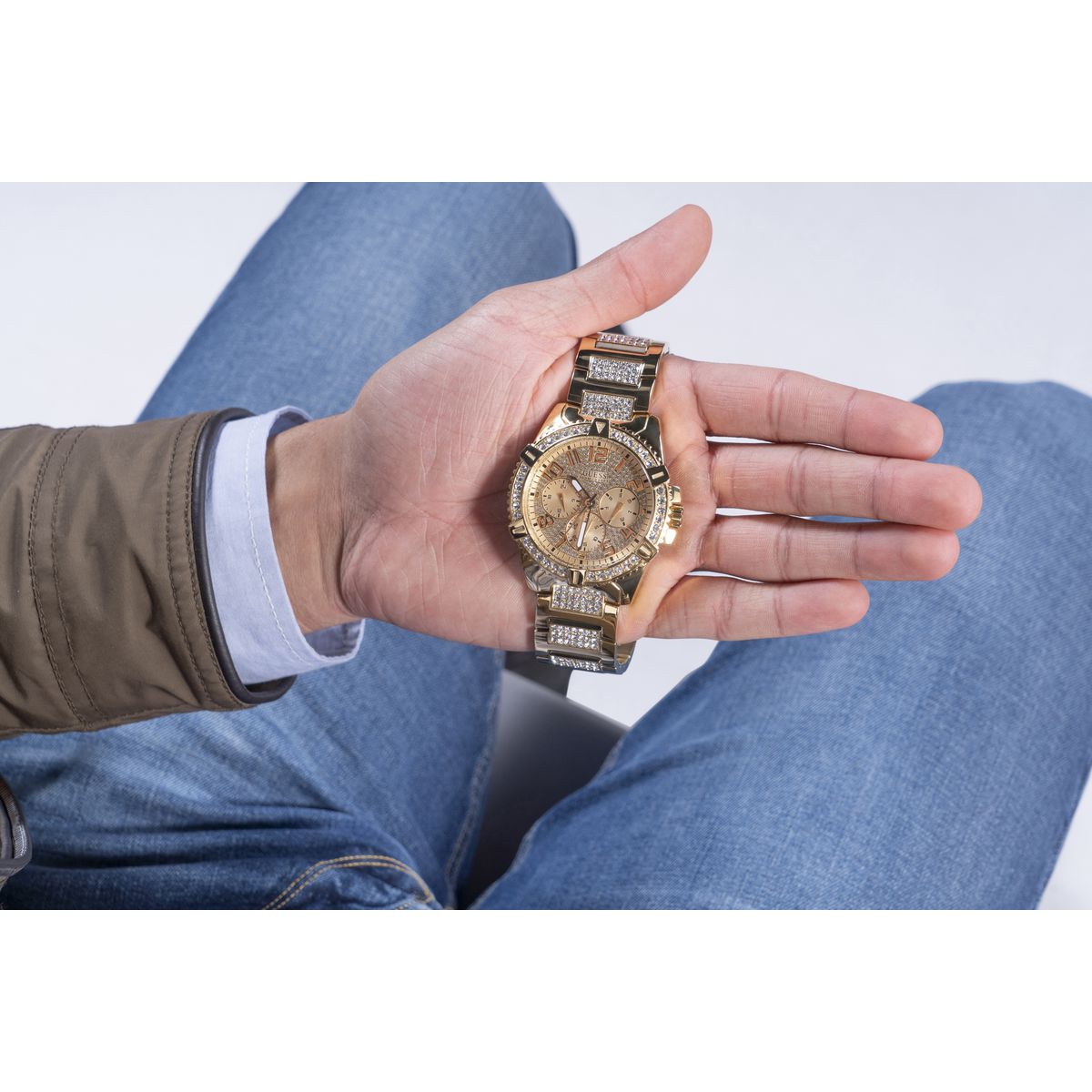Reloj Guess FRONTIER para Caballero Dorado
