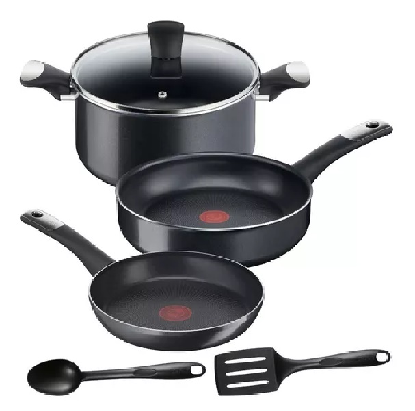 Batería De Cocina T-Fal Hard Titanium C3829282 6 Piezas