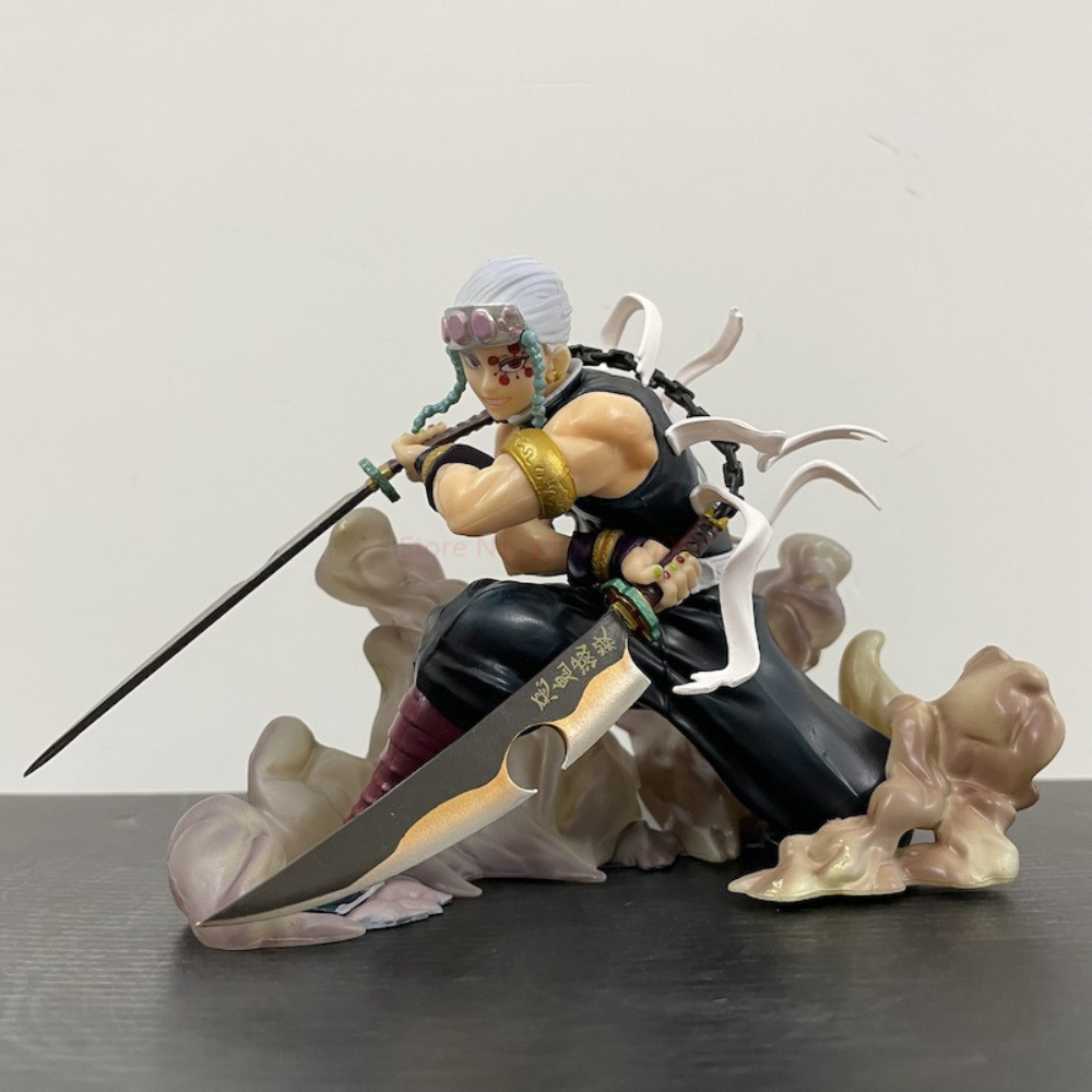 Figura de Acción Demon Slayer, Figura de Colección Kimetsu No Yaiba Zero, Personaje de Acción Tengen Uzui, Juguete para niños, Tamaño 15 cm..