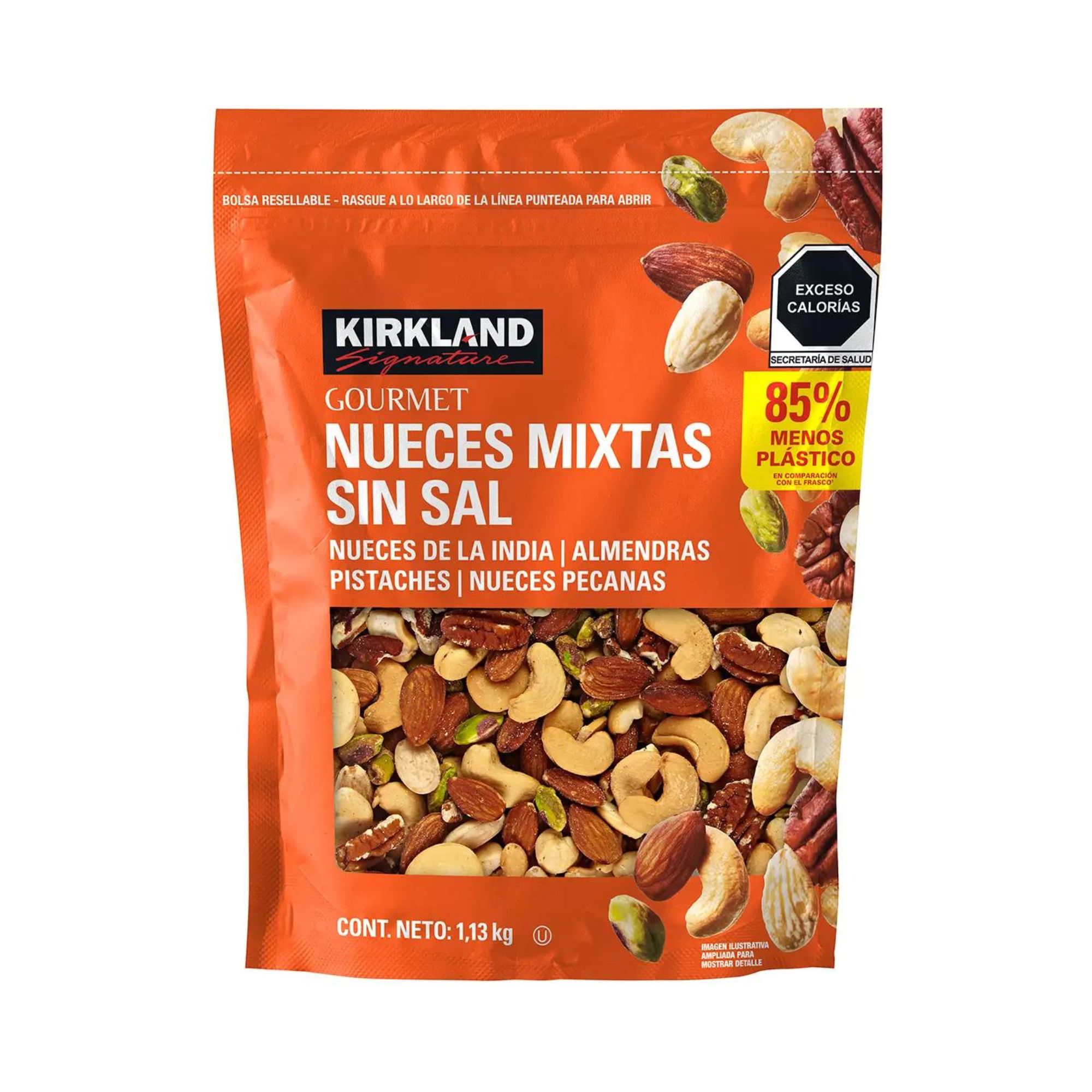 Nueces Mixtas Sin Sal 1.13kg Kirkland