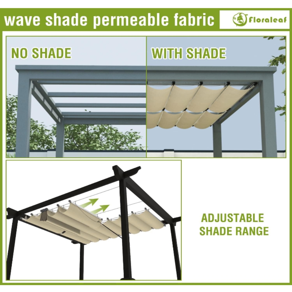 Toldo carpa pérgola retractil plegable jardín terraza 