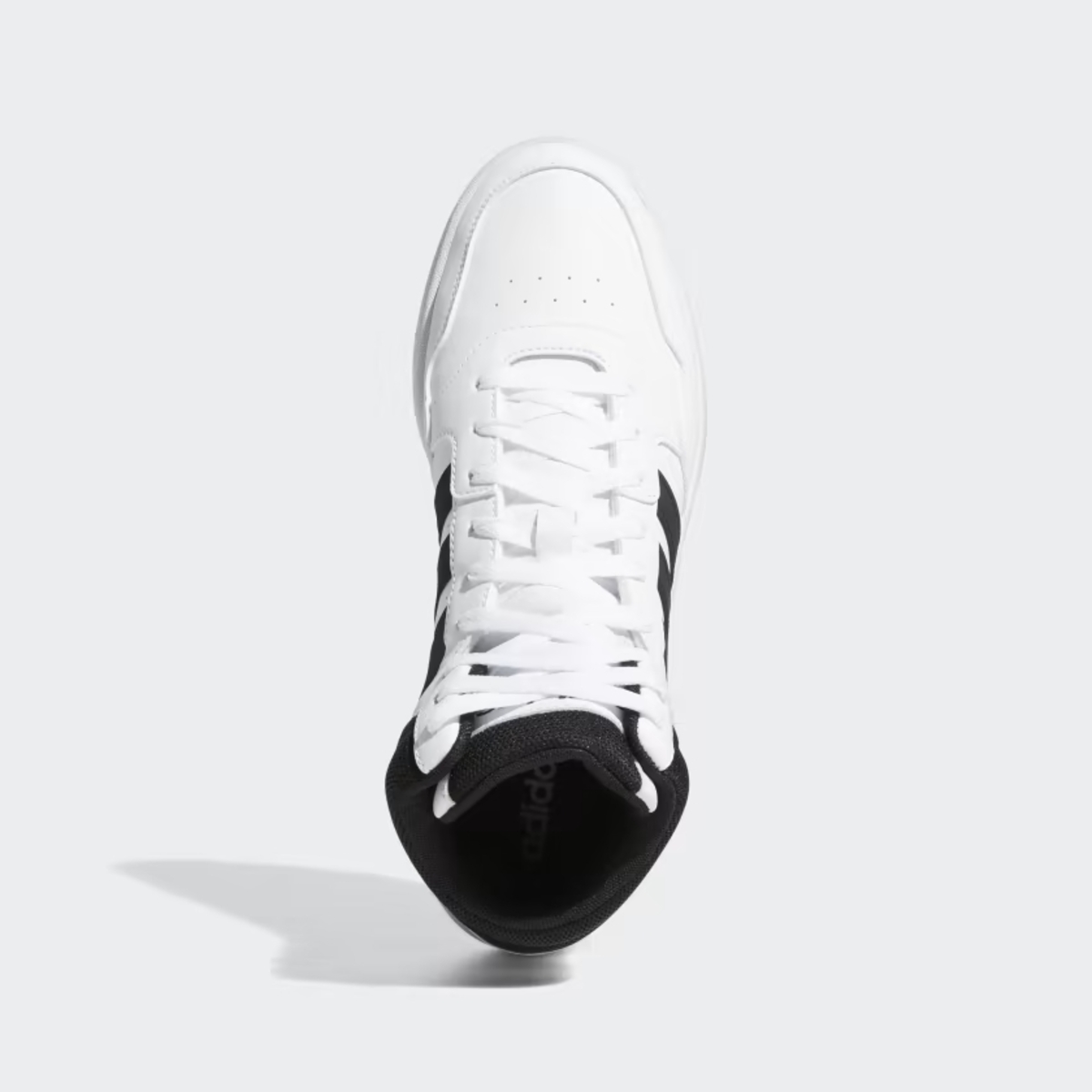 Tenis Bota Adidas Hoops Blanco Negro de Caballero Original.