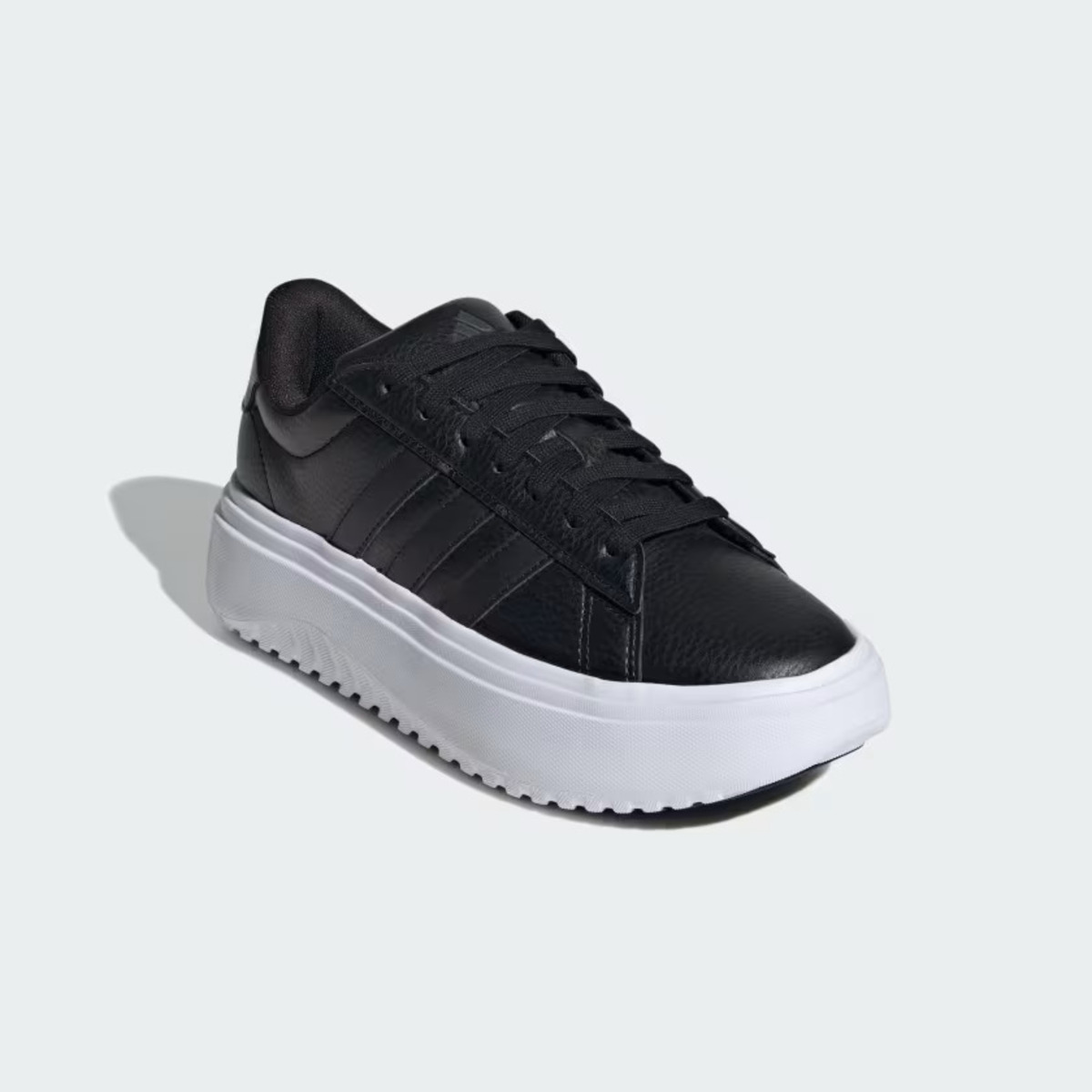 Tenis Adidas Grand Court Plataforma Negro Blanco de Dama Original.