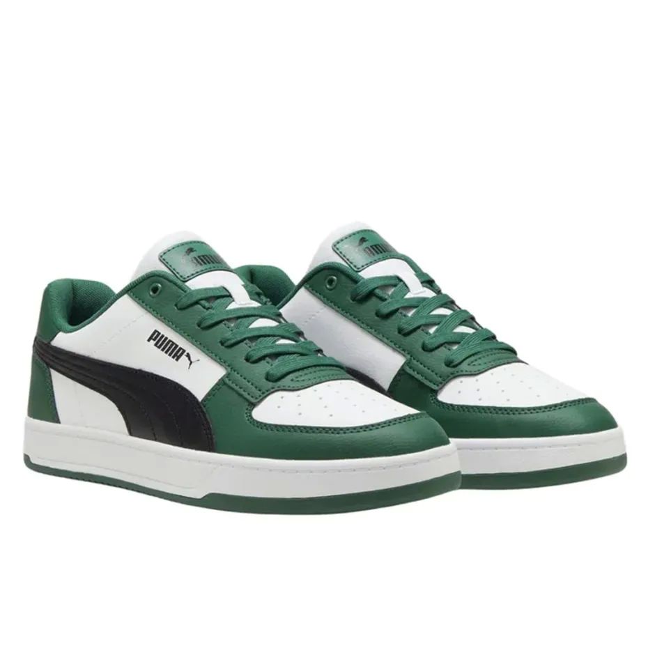 Tenis Puma Caven Blanco Negro Verde de Caballero Original.