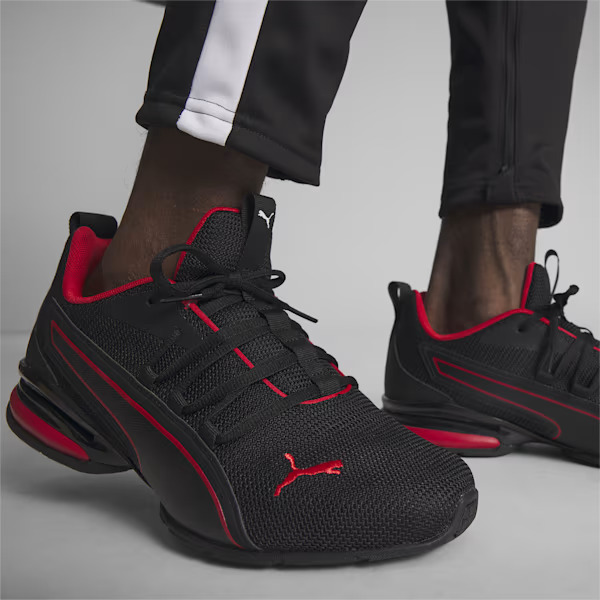 Tenis Puma Axelion Nxt Negro Rojo de Caballero Original