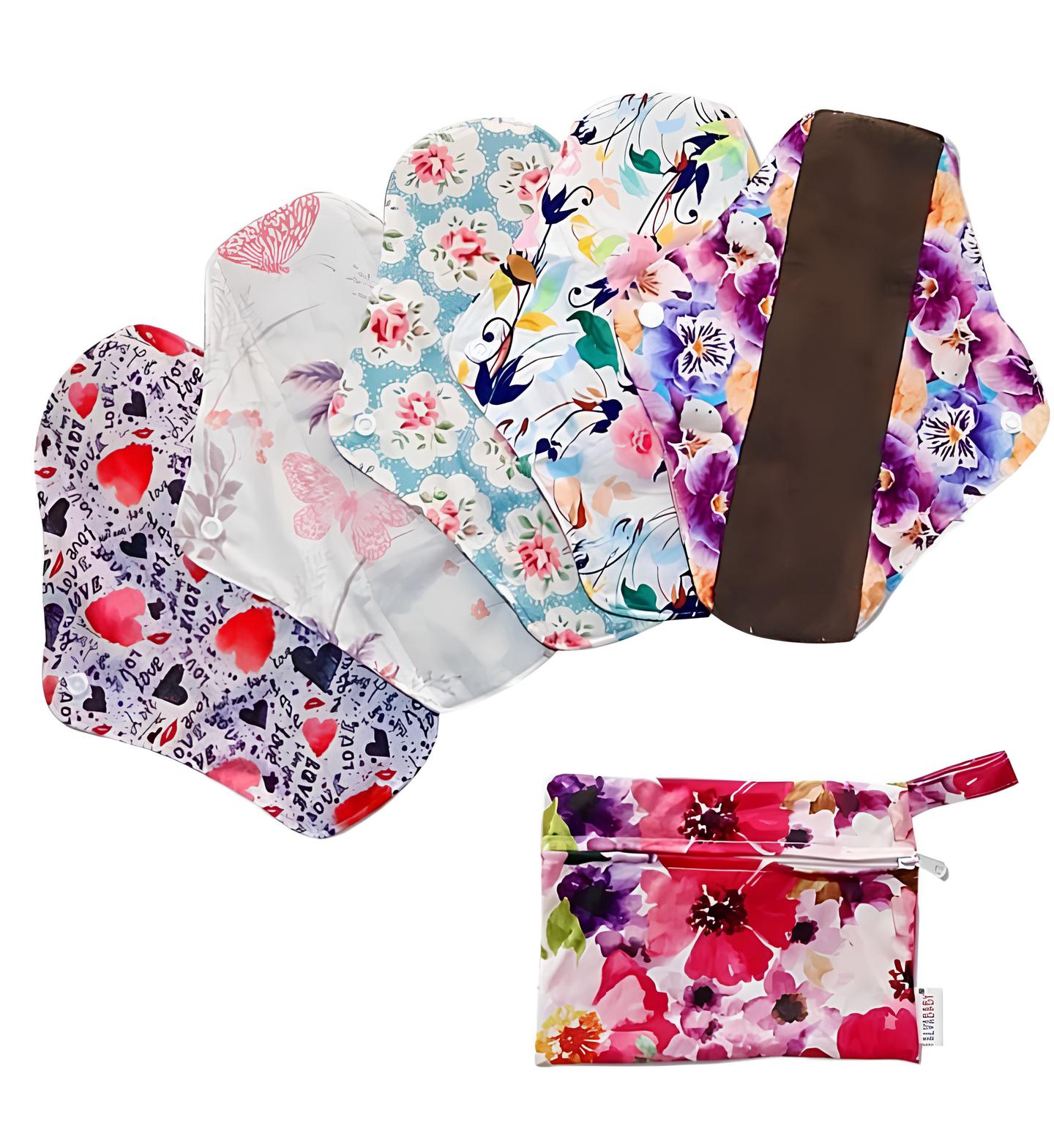 Toallas Sanitarias Femeninas Ecologicas Reutilizables 5 pzas