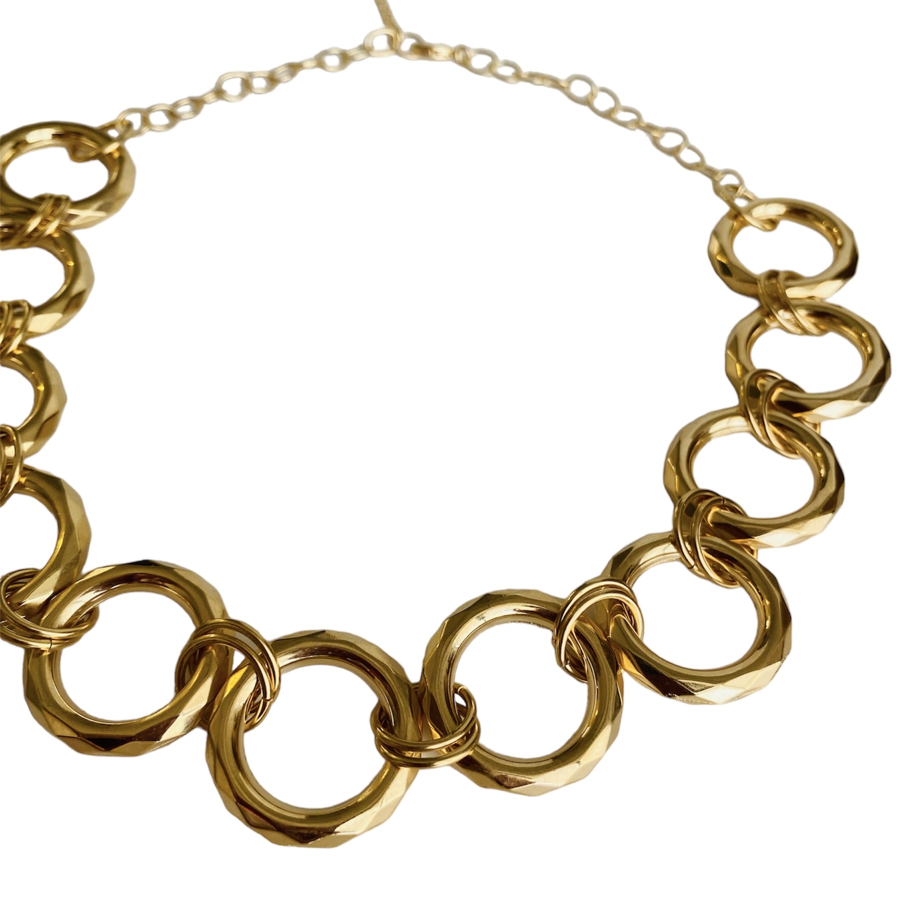 Gargantilla/ Collar Eslabones Grandes- Baño de oro 18k- Collar dorado