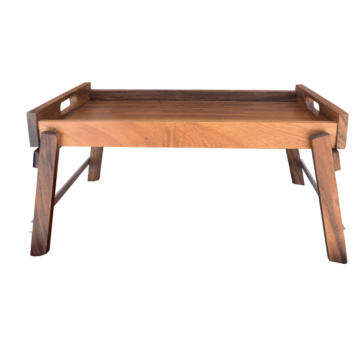 Mesa para Cama de Madera de Parota Mesa desayunador para Alimentos Medidas 40 cm x 50 cm x 27 cm.