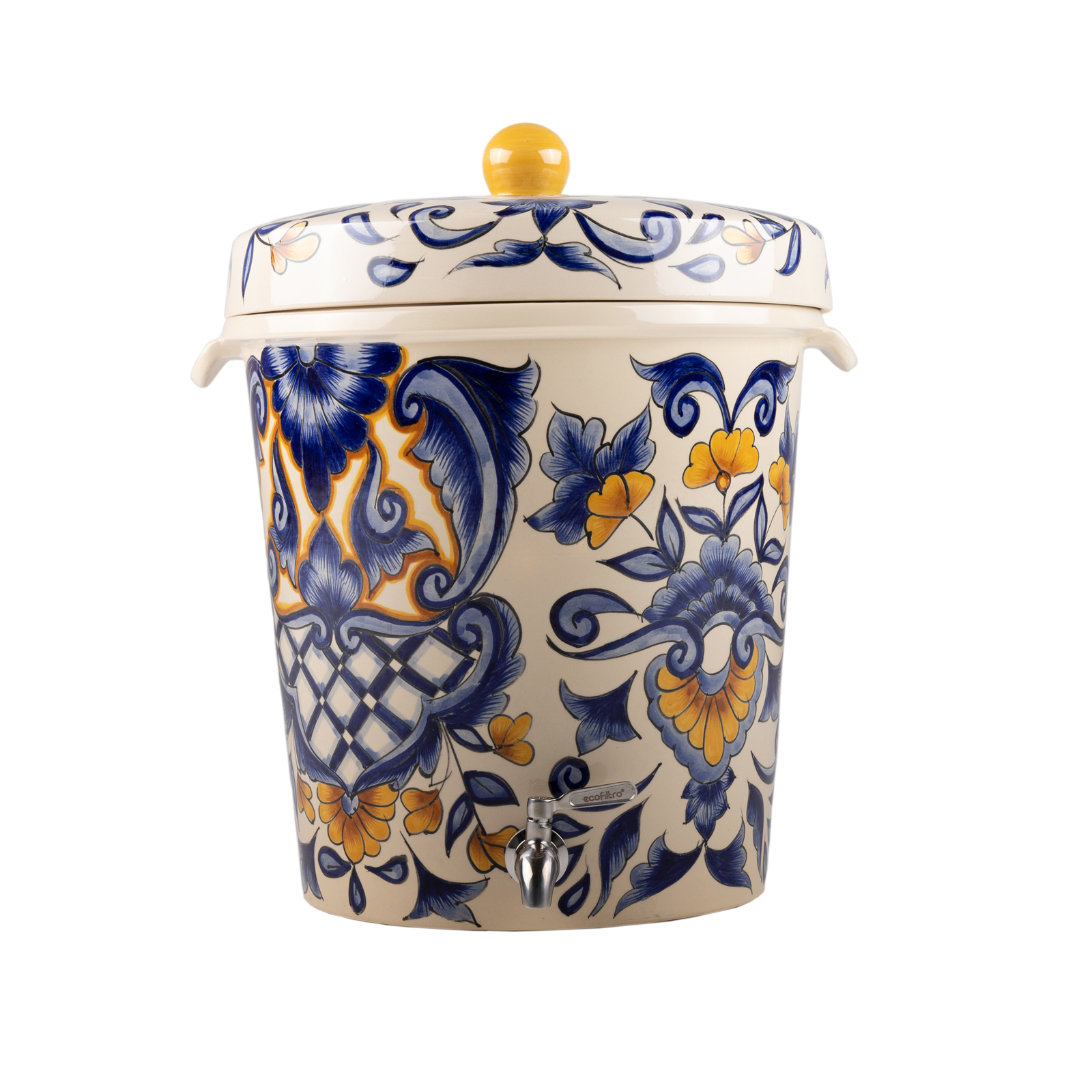 Ecofiltro Purificador Dispensador y Filtro de Agua Cerámica Grande (20 L) Edición Decorados Taxco.
