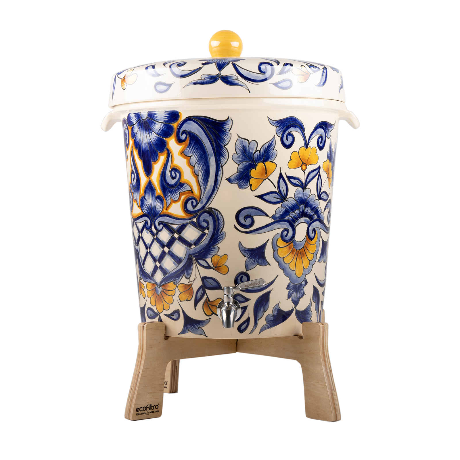 Ecofiltro Purificador Dispensador y Filtro de Agua Cerámica Grande (20 L) Edición Decorados Taxco.
