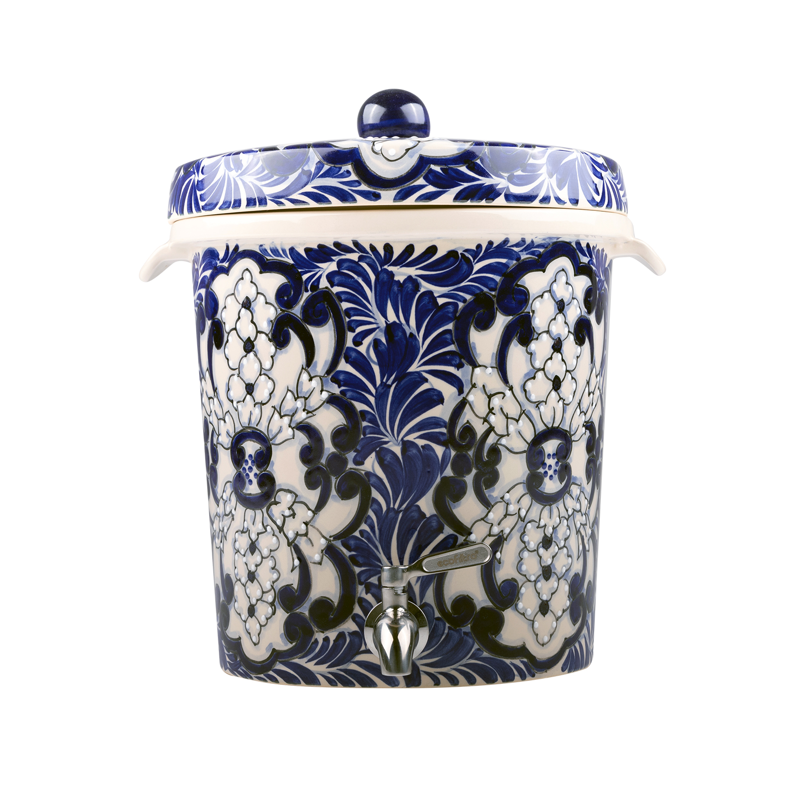 Ecofiltro Purificador Dispensador y Filtro de Agua Cerámica Grande (20 L) Edición Decorados Cholula.