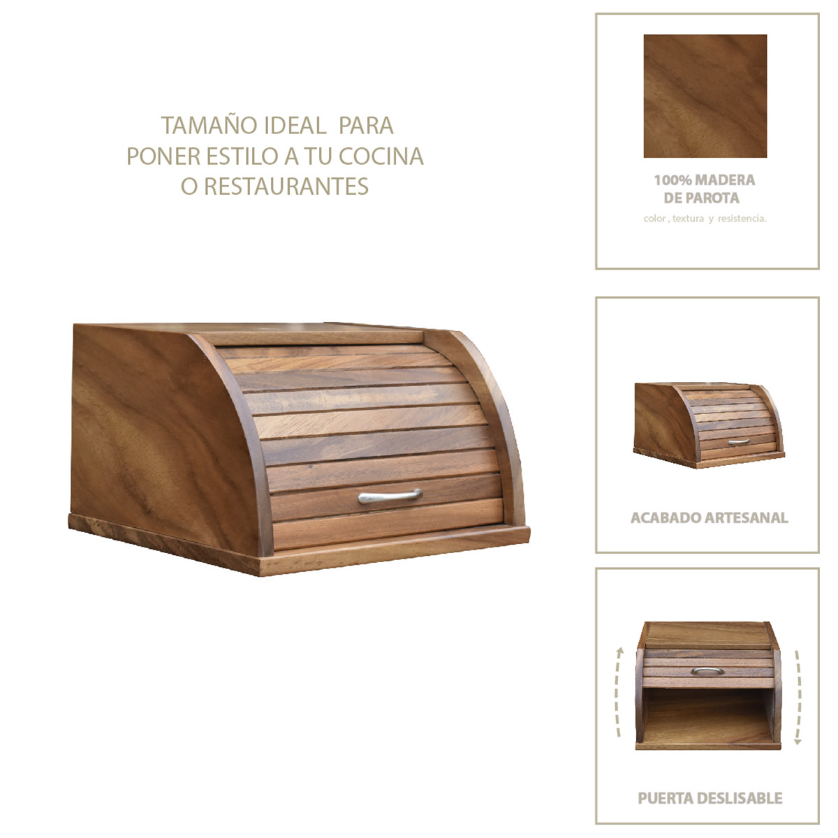 Panera de Madera de Parota Hogare.