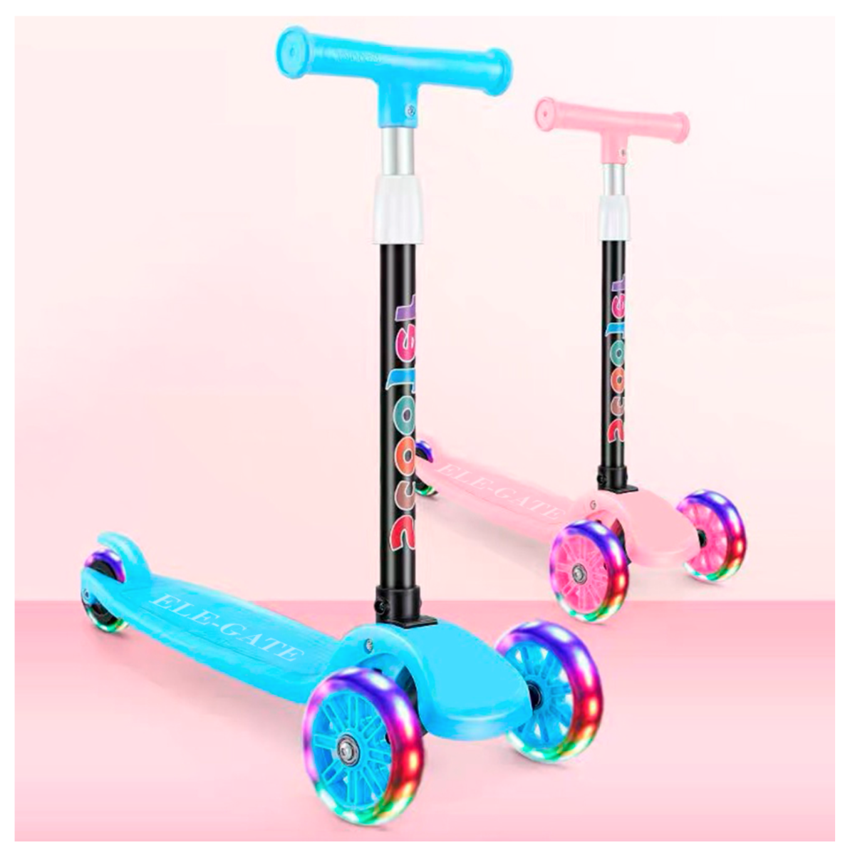 Scooter Infantil Con Luces Led Color Azul