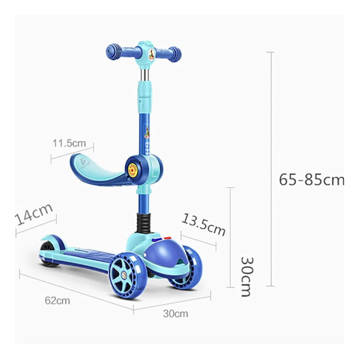 Scooter Infantil Montable Con Luces Led Color Rojo.