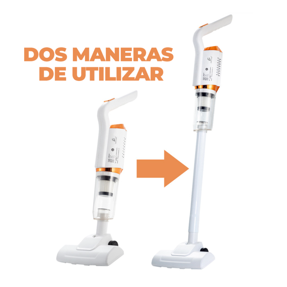 Aspiradora Inalámbrica Vertical Multifuncional Para Hogar, Auto, Pelo De Mascota Color Blanco.