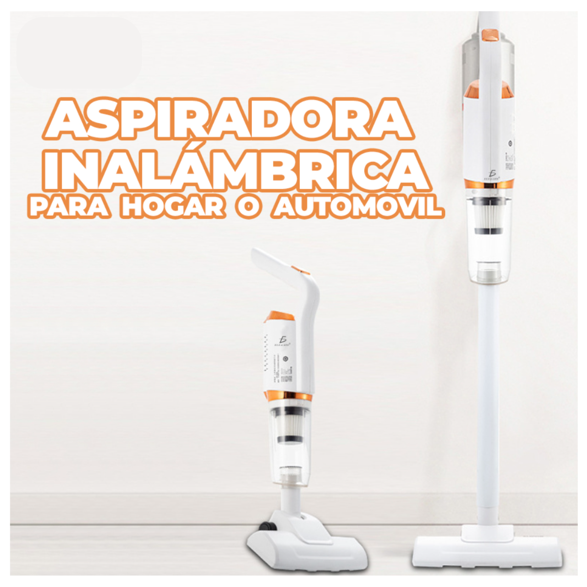 Aspiradora Inalámbrica Vertical Multifuncional Para Hogar, Auto, Pelo De Mascota Color Blanco.