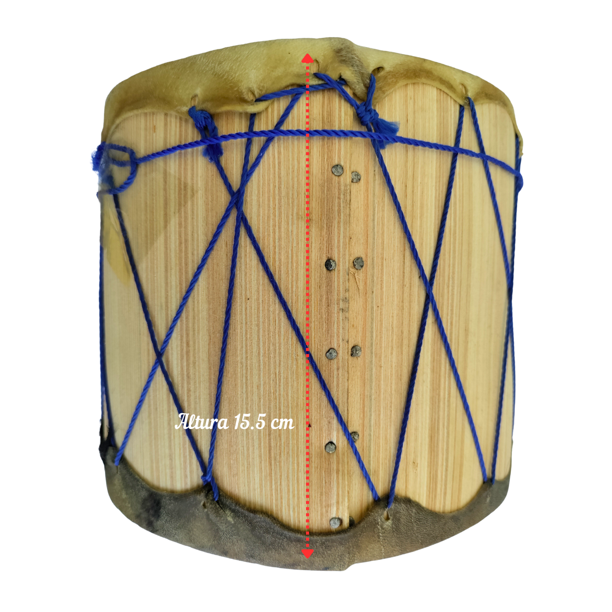 Tambor Instrumento Musical Nativo Americano Juguete Niños Artesanal México 18 cm