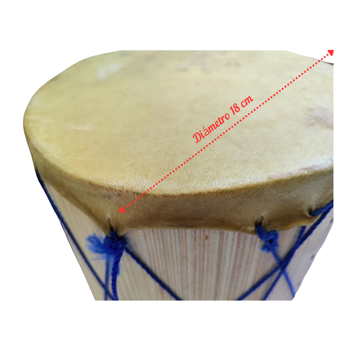 Tambor Instrumento Musical Nativo Americano Juguete Niños Artesanal México 18 cm