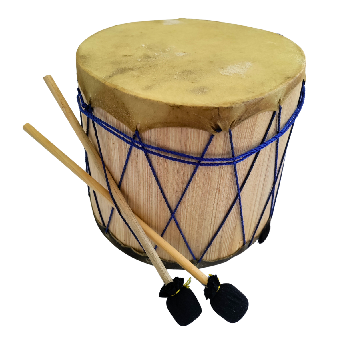 Tambor Instrumento Musical Nativo Americano Juguete Niños Artesanal México 18 cm