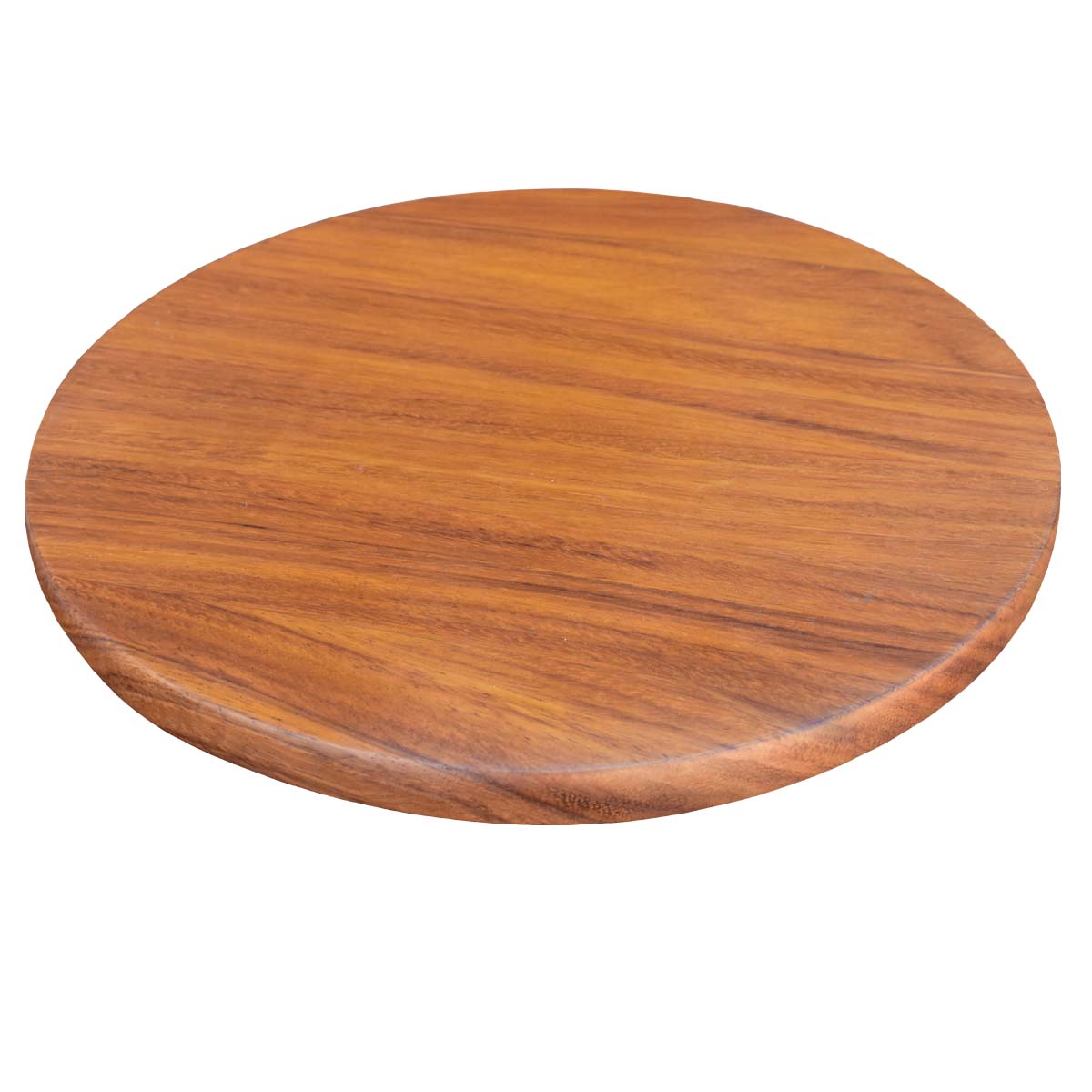 Charola giratoria de Madera Parota Redonda Hogare 38 cm.