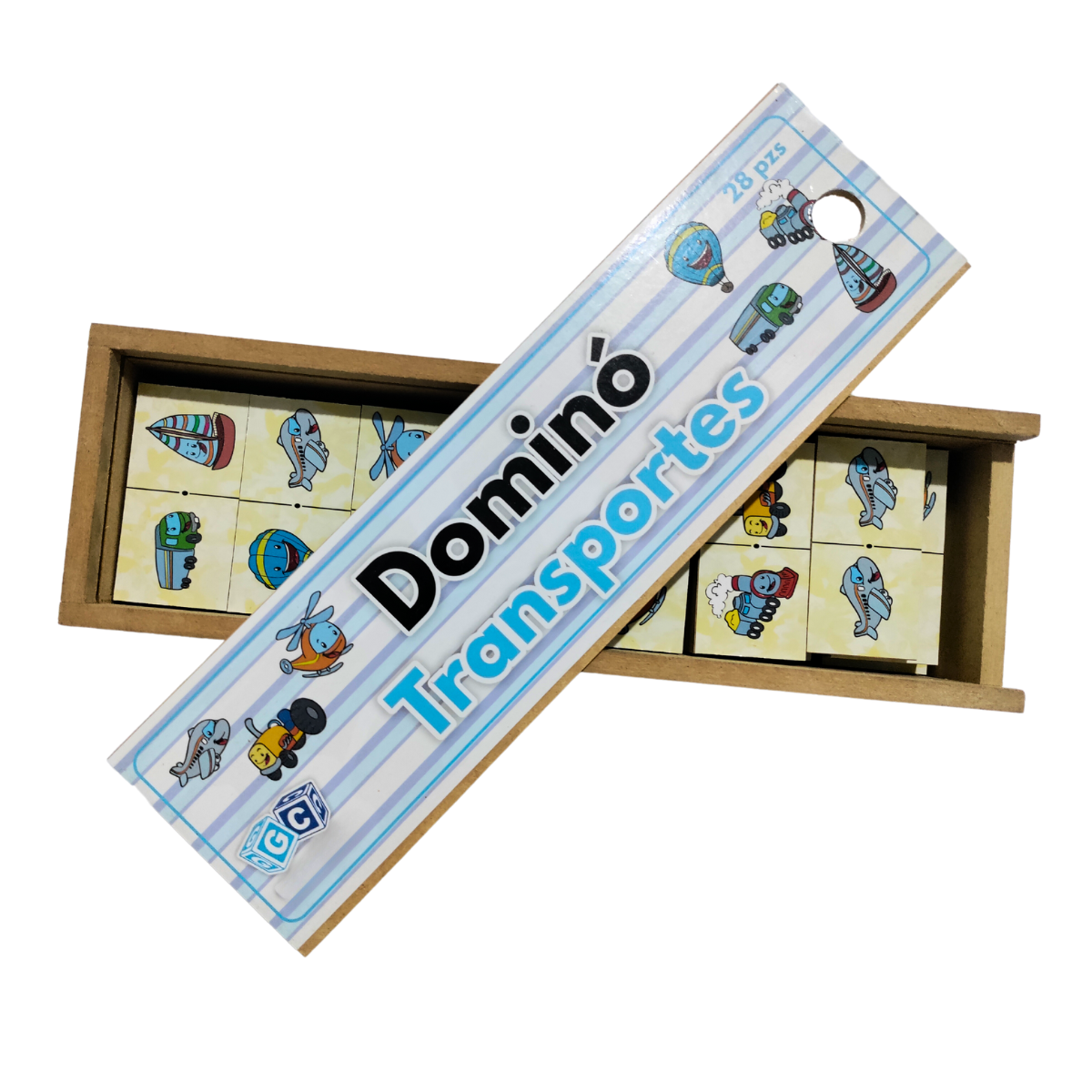 Dominó Medios de Transporte: Juego De Mesa Didáctico Diversión Familiar 28 Pz.