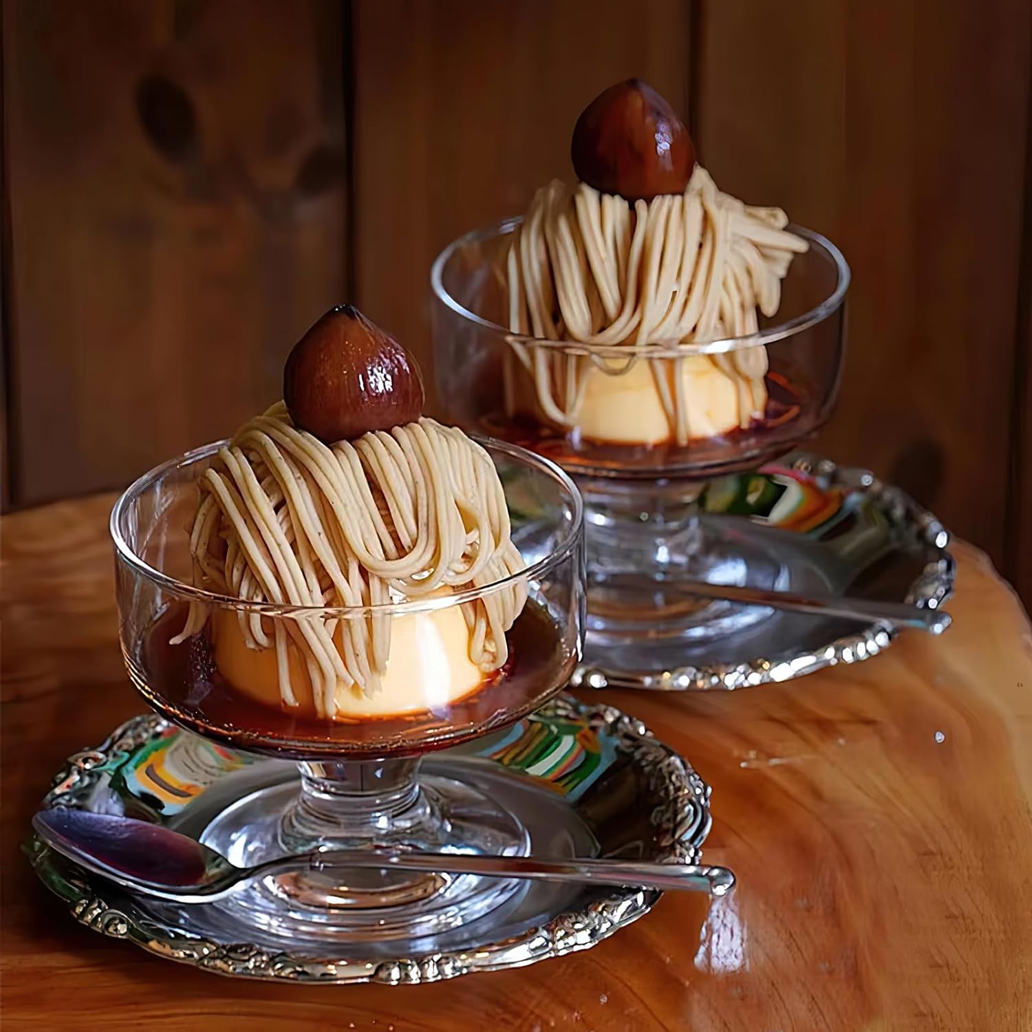 Lex Juego De 6 Copas De Vidrio Para Licor Postre Helado.