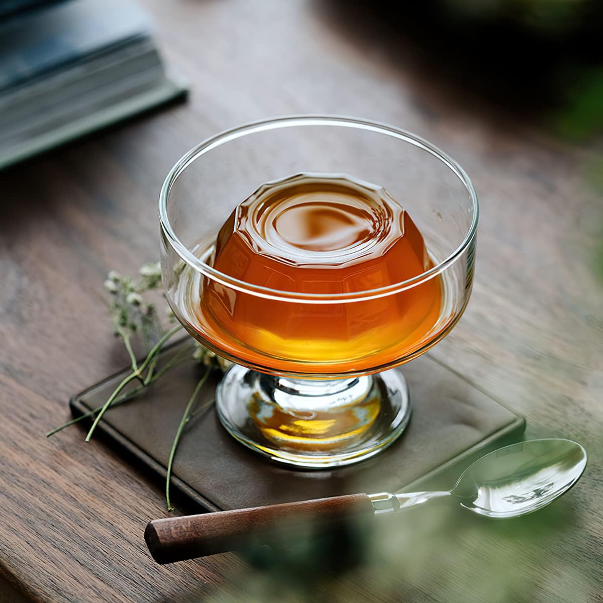 Lex Juego De 6 Copas De Vidrio Para Licor Postre Helado.