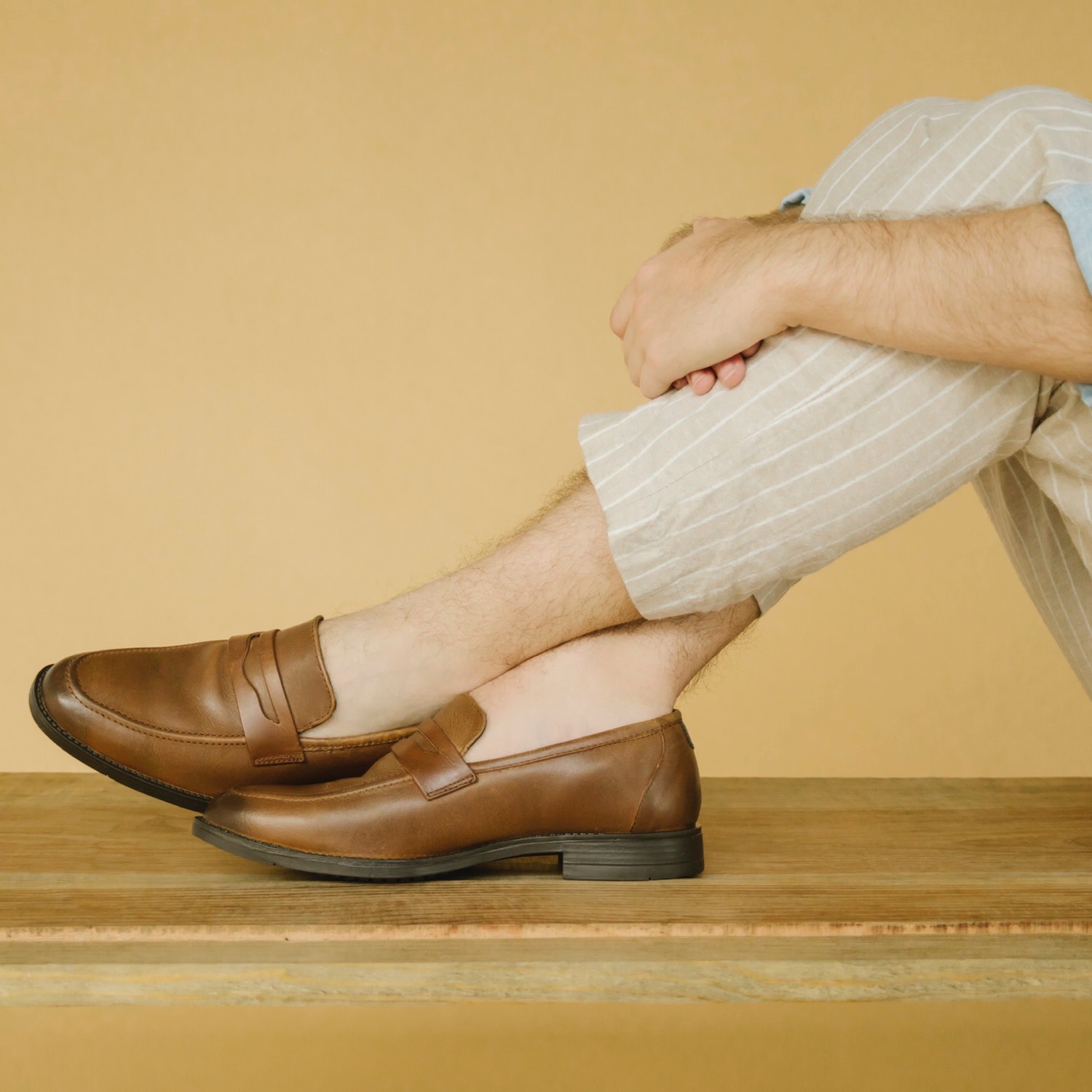 Mocasín Penny Loafer Dasalo En Piel Vacuno Café Para Hombre